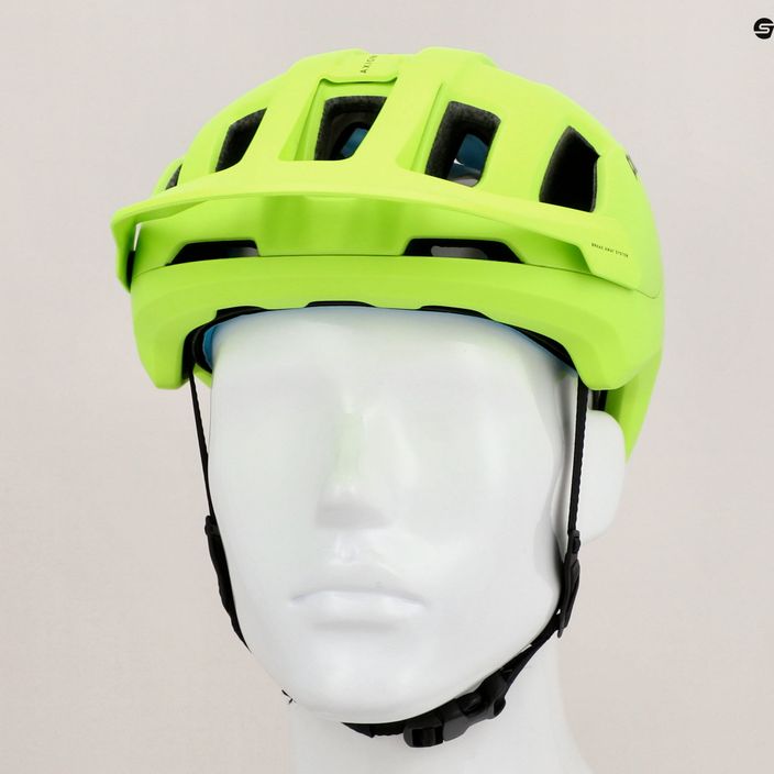 Cască de bicicletă POC Axion SPIN fluorescent yellow/green matt 9