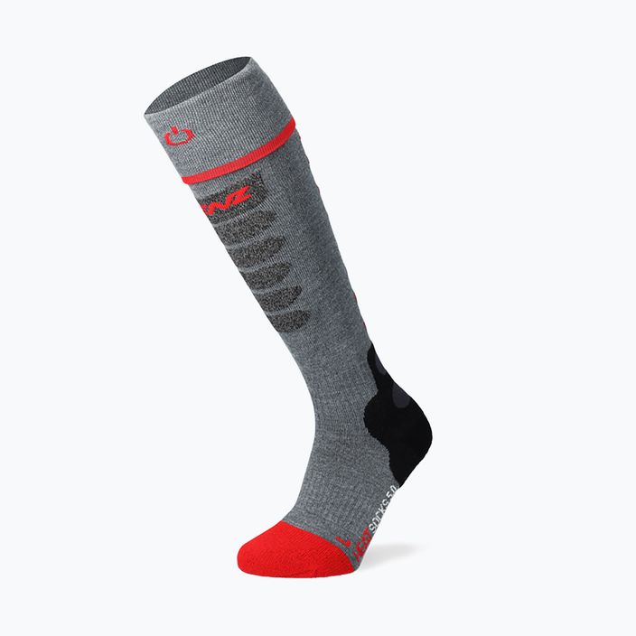 Șosete de schi încălzite Lenz Heat Sock 5.1 Toe Cap Slim Fit grey/red 6