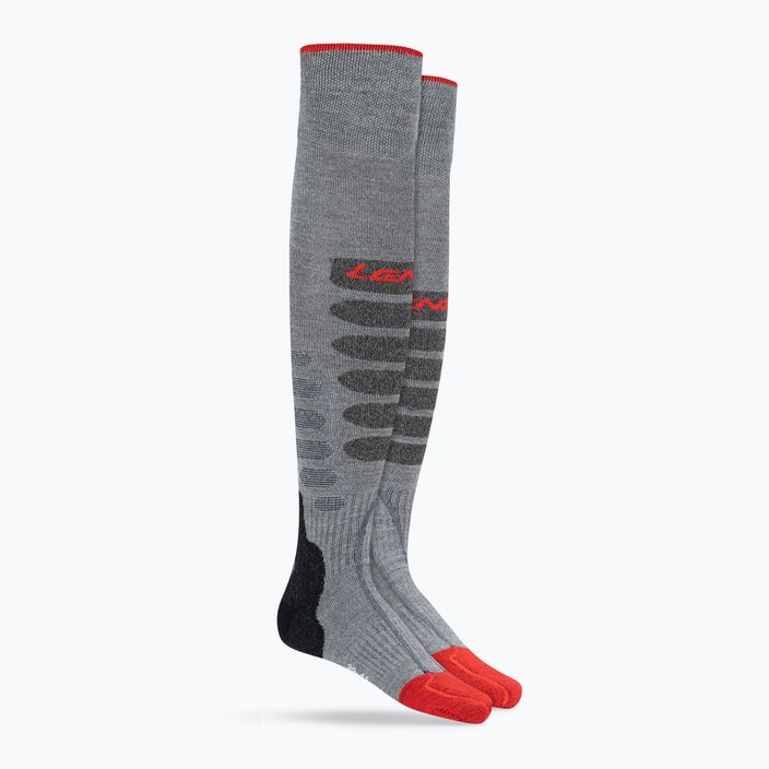 Șosete de schi încălzite Lenz Heat Sock 5.1 Toe Cap Slim Fit grey/red