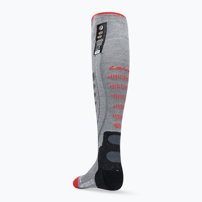 Șosete de schi încălzite Lenz Heat Sock 5.1 Toe Cap Slim Fit grey/red 2