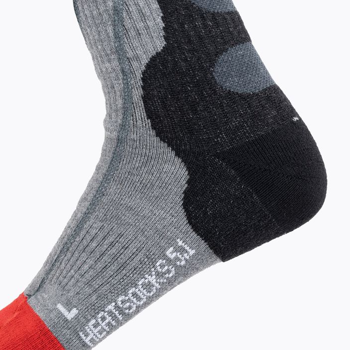 Șosete de schi încălzite Lenz Heat Sock 5.1 Toe Cap Slim Fit grey/red 5