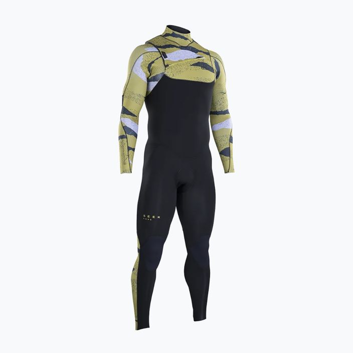 Costum de înot pentru bărbați ION Seek Core 4/3 cu fermoar frontal, negru/ambra închisă 2