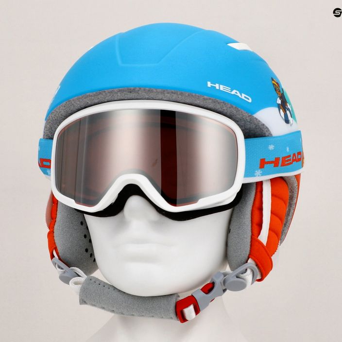Casca de schi pentru copii HEAD Mojo Set Paw + ochelari de protecție albastru 9