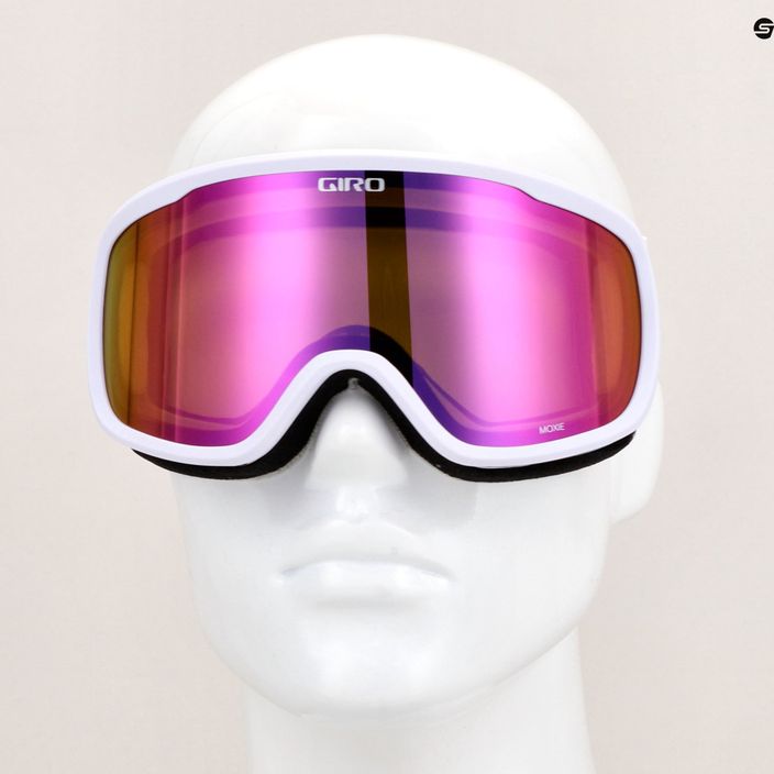 Ochelari de schi pentru femei Giro Moxie white core light/amber pink/yellow 7