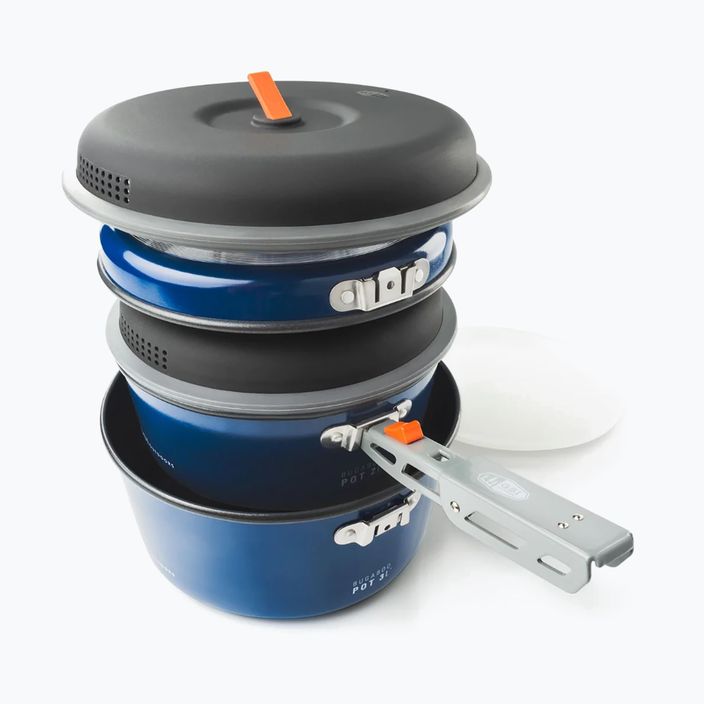 GSI Outdoors Bugaboo Ceramic Base Camper Medium set de oale de călătorie albastru albastru