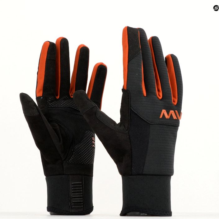 Mănuși de ciclism pentru bărbați Northwave Fast Gel negru / scorțișoară 11