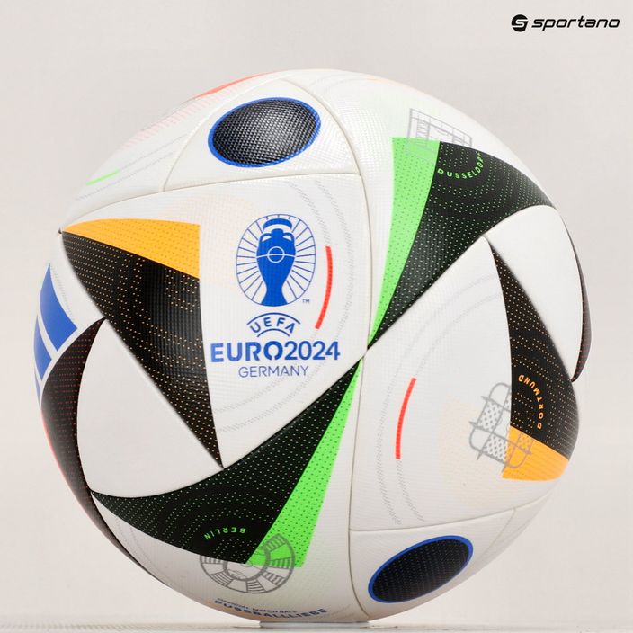 Minge de fotbal adidas Fussballliebe Competition Euro 2024 white/black/glow blue mărime 4 5