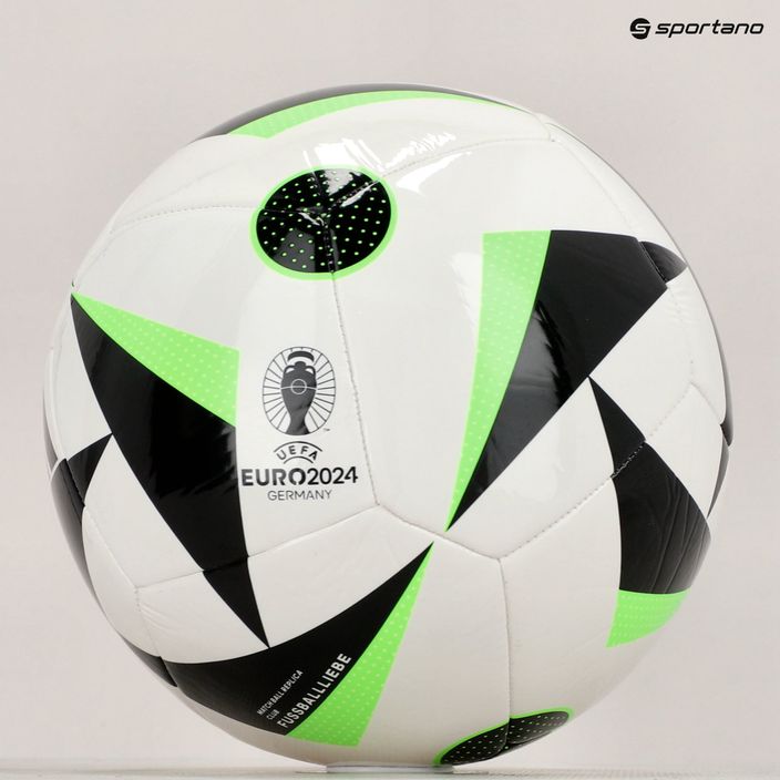Minge de fotbal adidas Fussballiebe Club white/black/solar green mărime 5 6