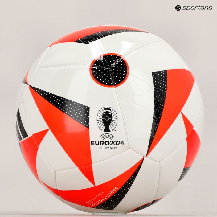 Minge de fotbal adidas Fussballiebe Club white/solar red/black mărime 5 6