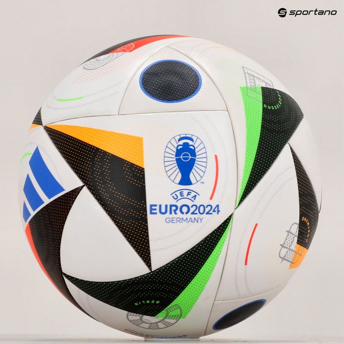 Minge de fotbal adidas Fussballliebe Competition Euro 2024 white/black/glow blue mărime 5 5