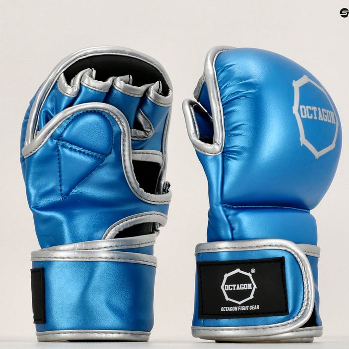 Mănuși de sparing Octagon Mettalic MMA blue 7