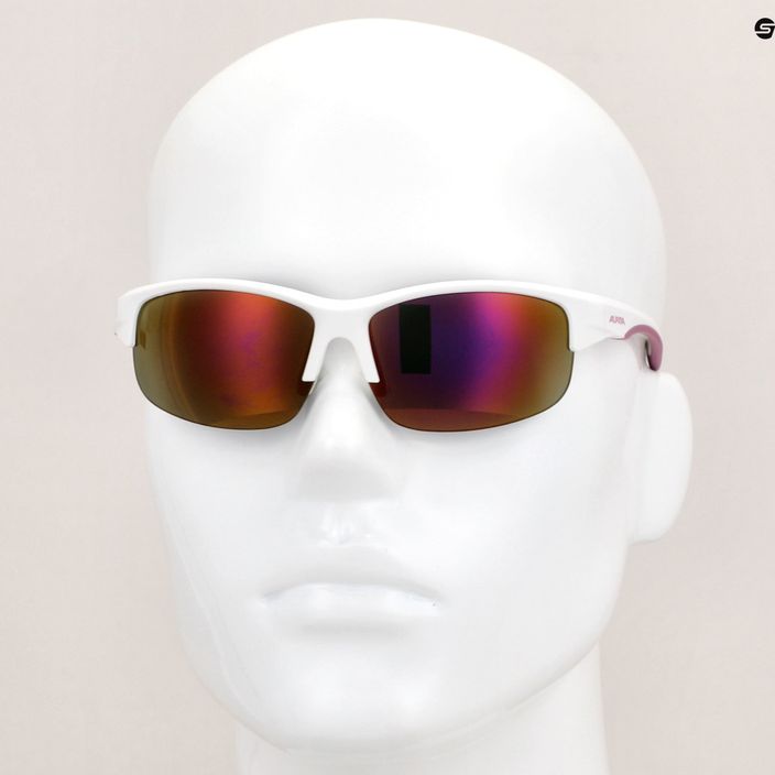 Ochelari de soare pentru copii Alpina Junior Flexxy Youth HR white purple matt/pink mirror 7