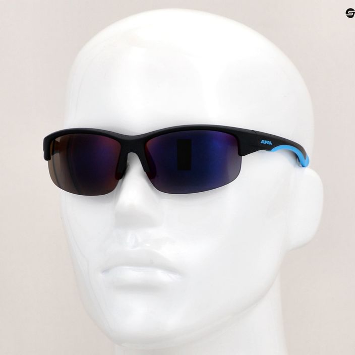 Ochelari de soare pentru copii Alpina Junior Flexxy Youth HR black blue matt/blue mirror 7