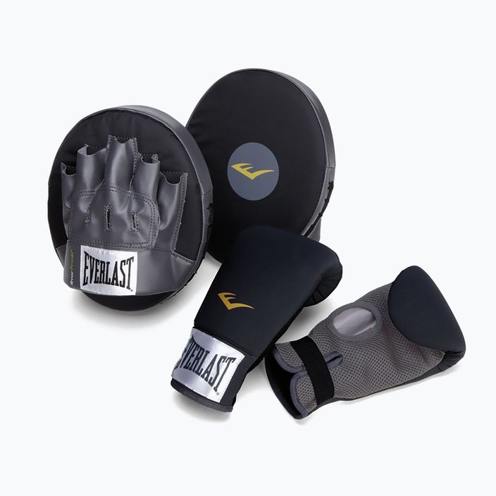 Kit de box mănuși + scuturi Everlast Core Fitness Kit negru EV6760 7
