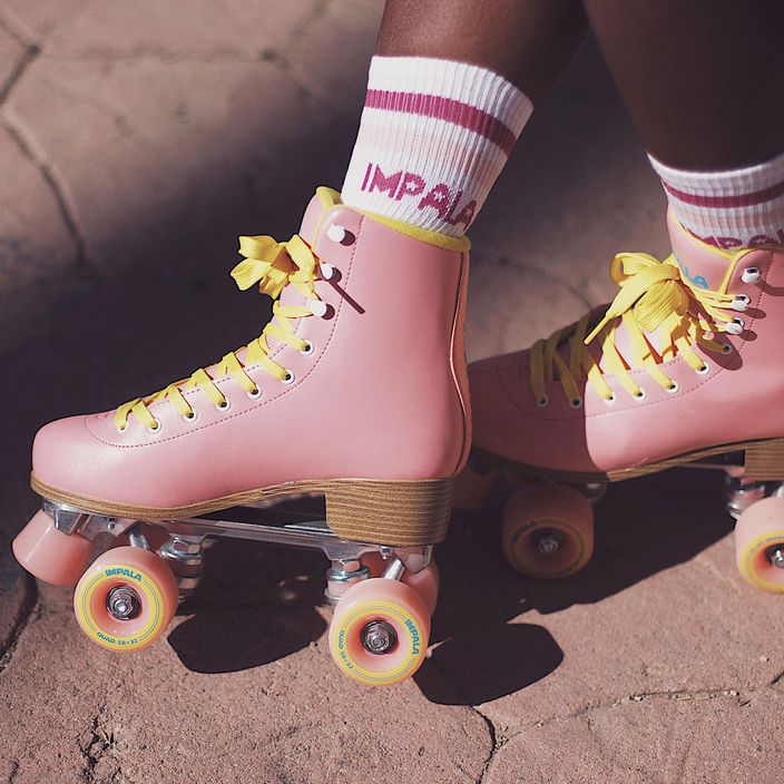 Patine cu rotile pentru femei IMPALA Quad Skate roz-galbene 13