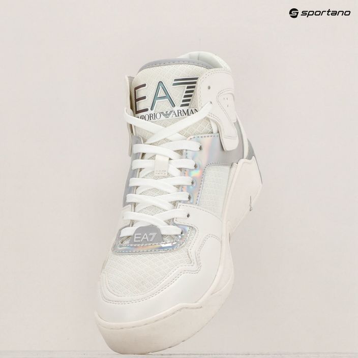 EA7 Emporio Armani Basket Mid pantofi alb/iridescent 9