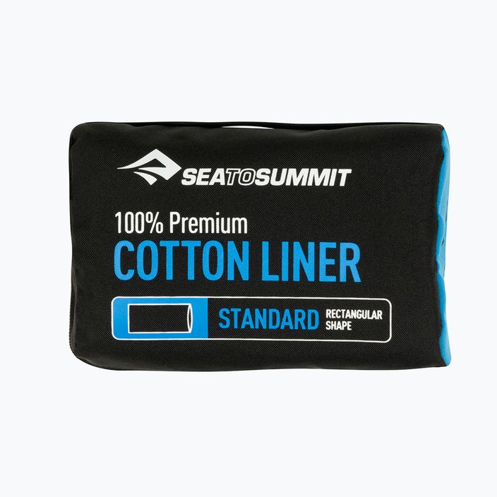 Sea to Summit Premium Cotton Travel Liner albastru marin ASTDOSNB