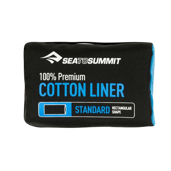 Sea to Summit Premium Cotton Travel Liner albastru marin ASTDOSNB 2