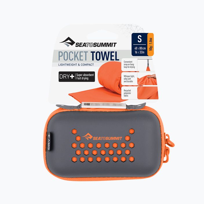 Prosop cu uscare rapidă Sea to Summit Pocket Towel outblack orange 5