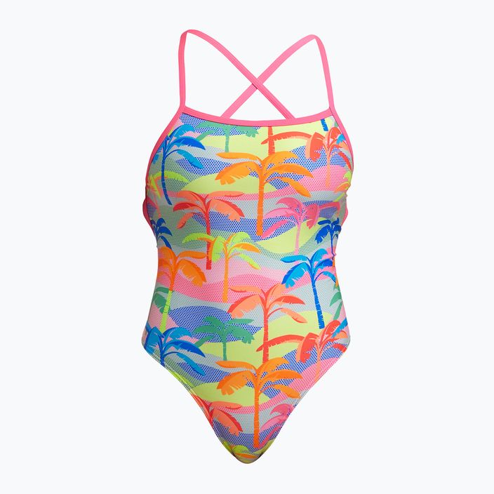 Funkita Strapped In One Piece costum de baie pentru femei poka palmier