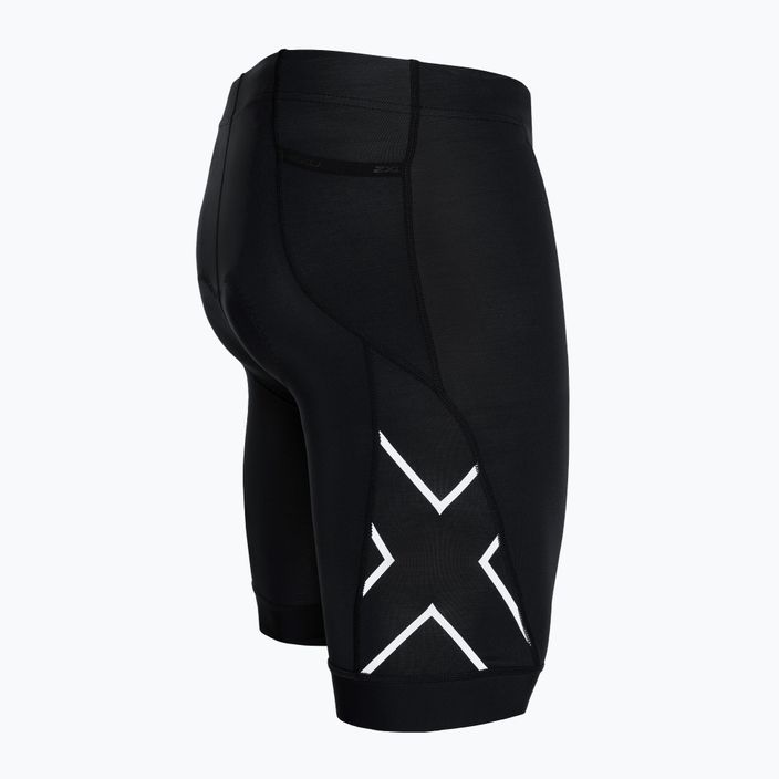 Pantaloni scurți 2XU Core Tri pentru bărbați, negru/alb 7