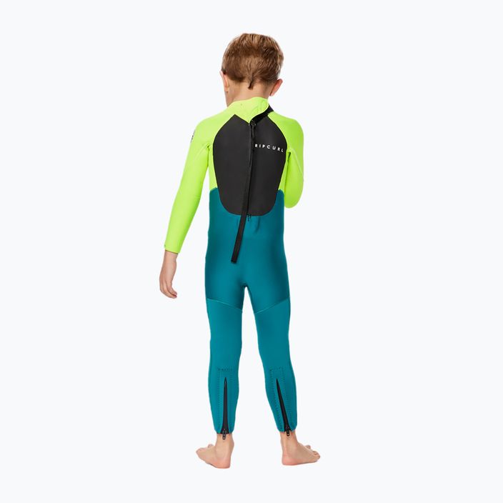 Costum de înot pentru copii Rip Curl Groms Omega 3/2GB B/Zip 1599 verde-albastru 118BFS 2