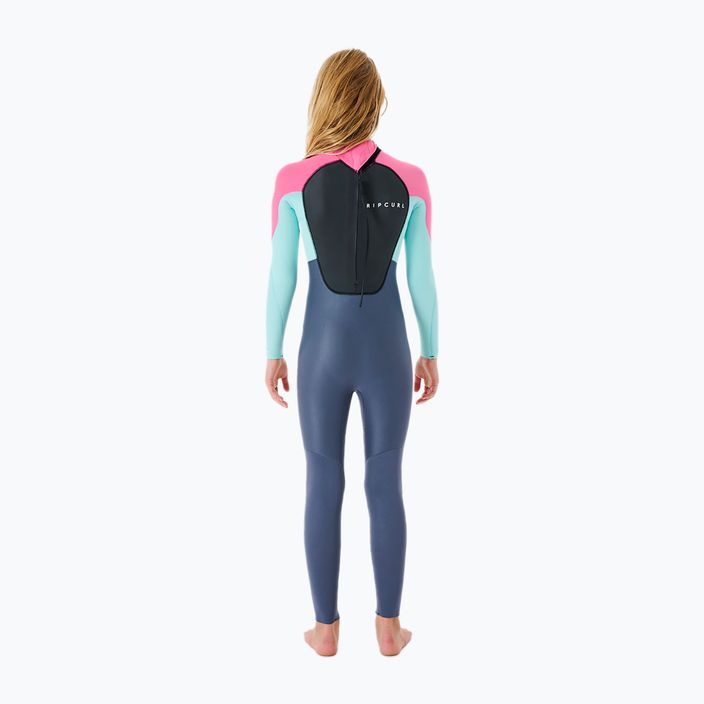 Costum de înot pentru copii Rip Curl Omega 3/2GB B/Zip 20 albastru-roz 114BFS 2