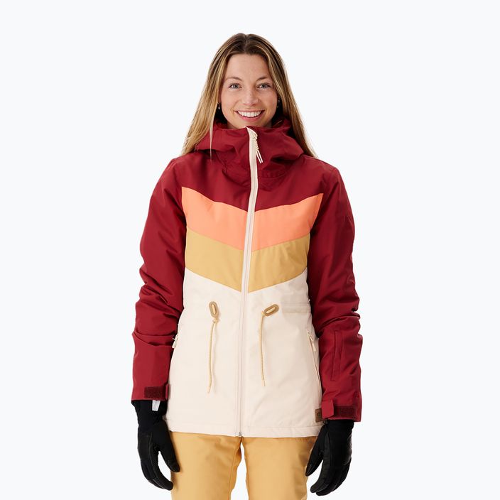 Jachetă de snowboard pentru femei Rip Curl Rider Betty bej și roșu 000WOU 763 6