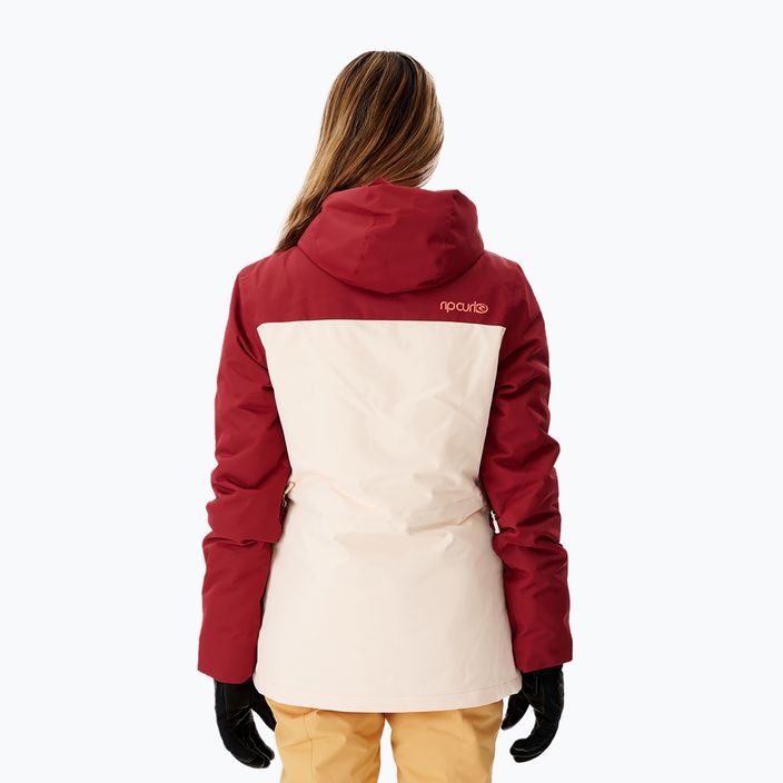 Jachetă de snowboard pentru femei Rip Curl Rider Betty bej și roșu 000WOU 763 8