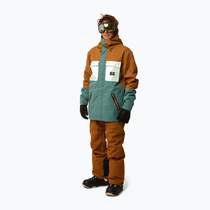 Jachetă de snowboard pentru bărbați Rip Curl Pinnacle verde-maro 004MOU 146 5