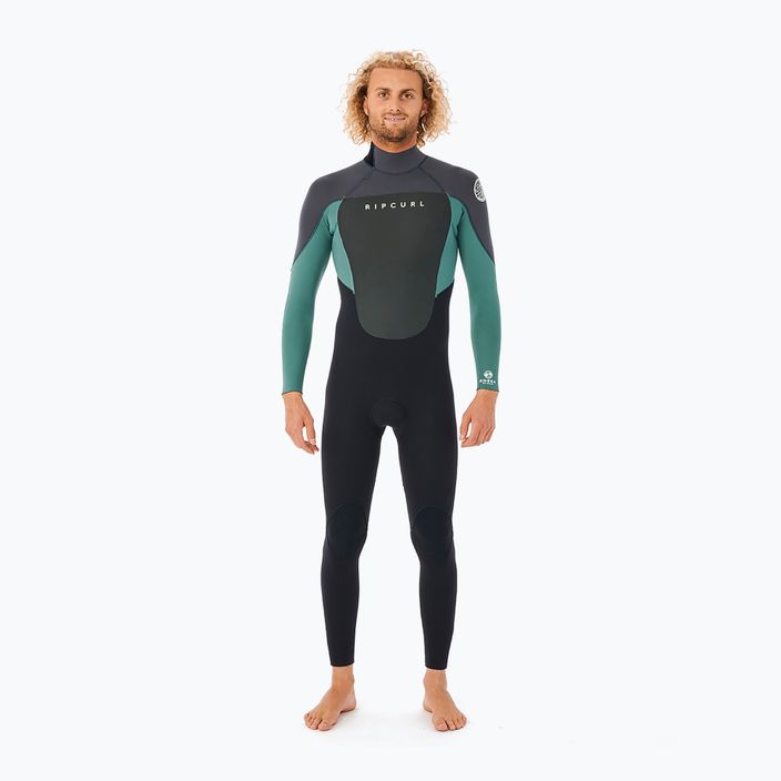 Costum de înot pentru bărbați Rip Curl Omega B/Zip M 4/3 mm GB 8088 negru-verde 138MFS