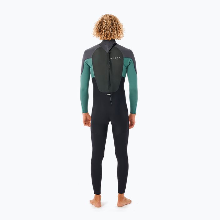 Costum de înot pentru bărbați Rip Curl Omega B/Zip M 4/3 mm GB 8088 negru-verde 138MFS 2
