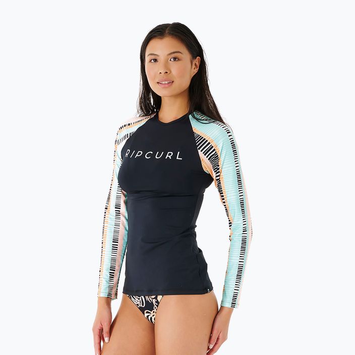 Tricou de înot pentru femei Rip Curl Ripple Effect Upf 90 negru 14JWRV