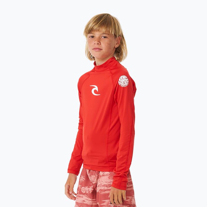 Longsleeve de înot pentru copii  Rip Curl Lycra Brand Wave UPF red 4