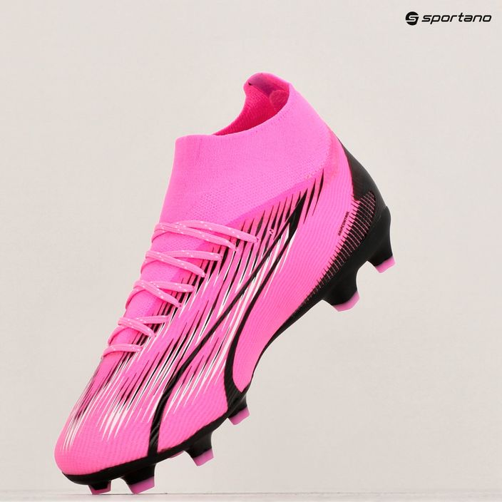 Încălțăminte de fotbal pentru copii PUMA Ultra Pro FG/AG Jr poison pink/puma white/puma black 15