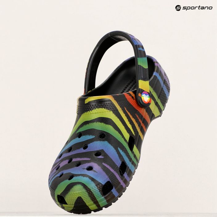 Papuci pentru femei Crocs Classic Seasonal Printed zebra rainbow 11