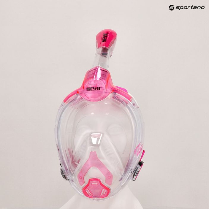 SEAC Libera pink transp./prosop roz pentru copii cu mască completă pentru snorkelling 5