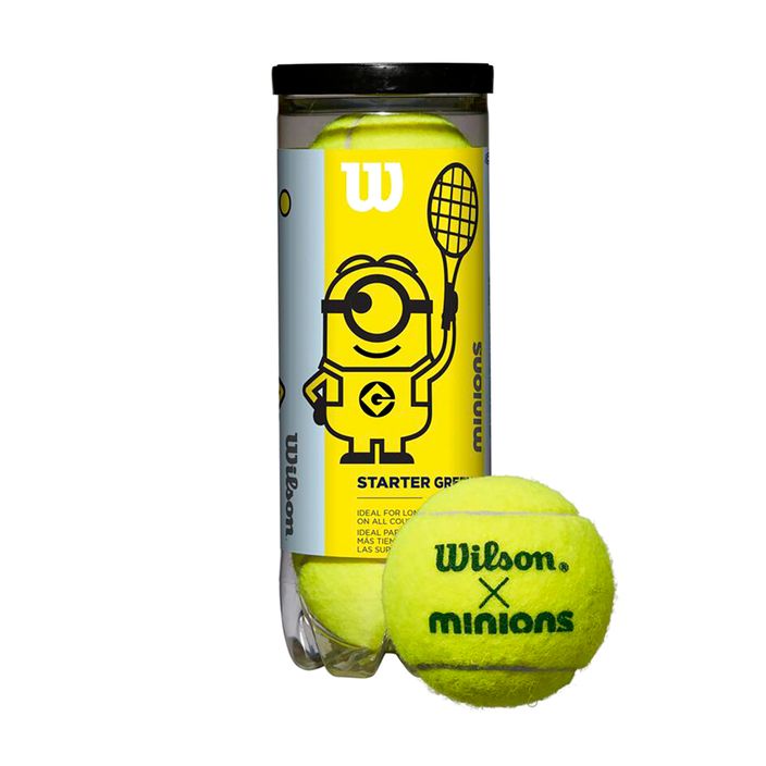 Mingi de tenis pentru copii Wilson 3pc Minioni Etapa 1 verde WR8202501 2