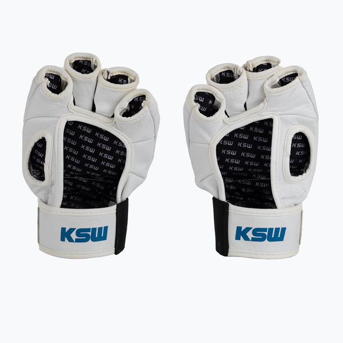 KSW mănuși de grappling din piele albă 2