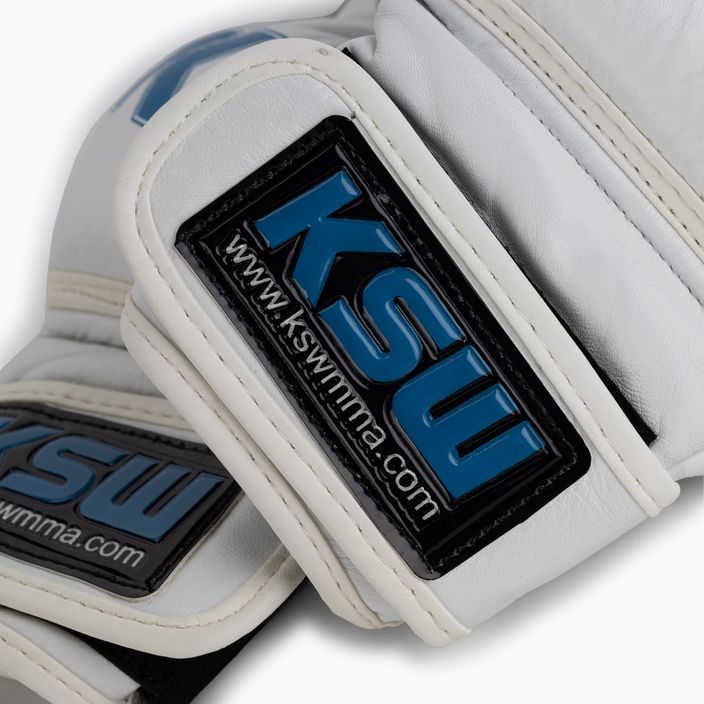 KSW mănuși de grappling din piele albă 5