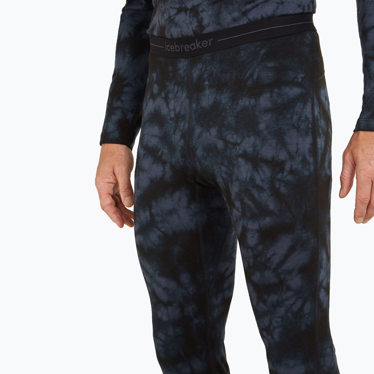 Pantaloni termoactivi pentru bărbați icebreaker Merino 200 Oasis Leggings Cloud Dye graphite/black 5