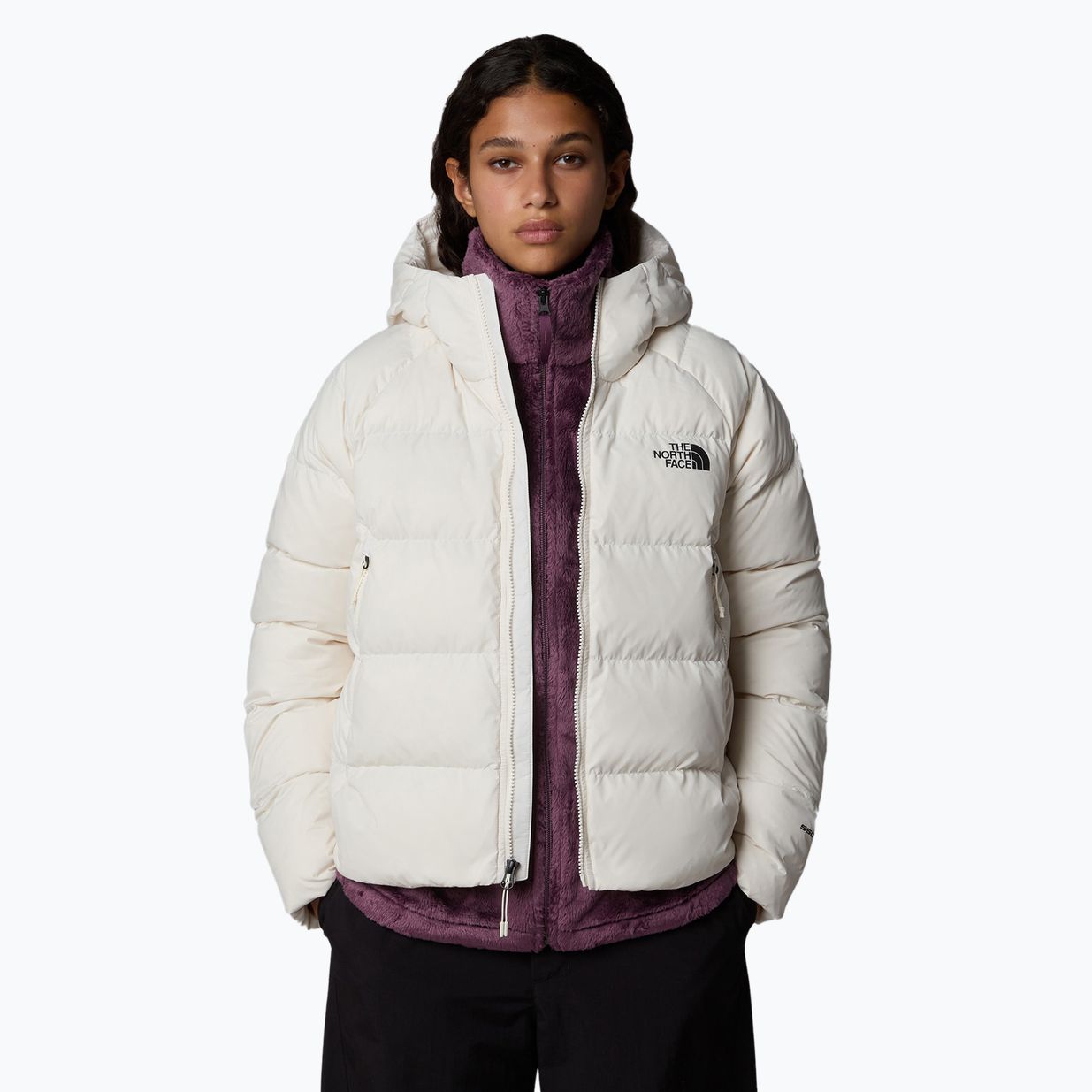 Geacă cu puf pentru femei The North Face Hyalite Down Hoodie white dune 4