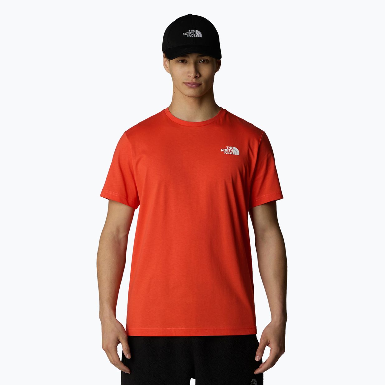 Tricou pentru bărbați The North Face Box Nse crimson orange/black