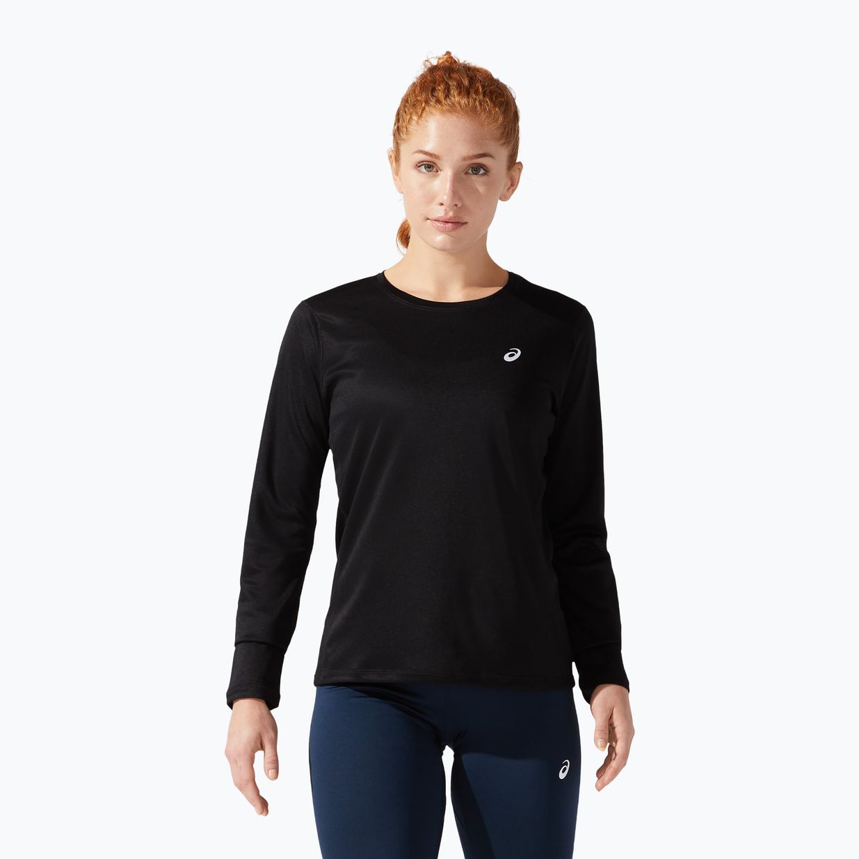 Femeie de alergare cu mânecă lungă ASICS Core Top performance negru