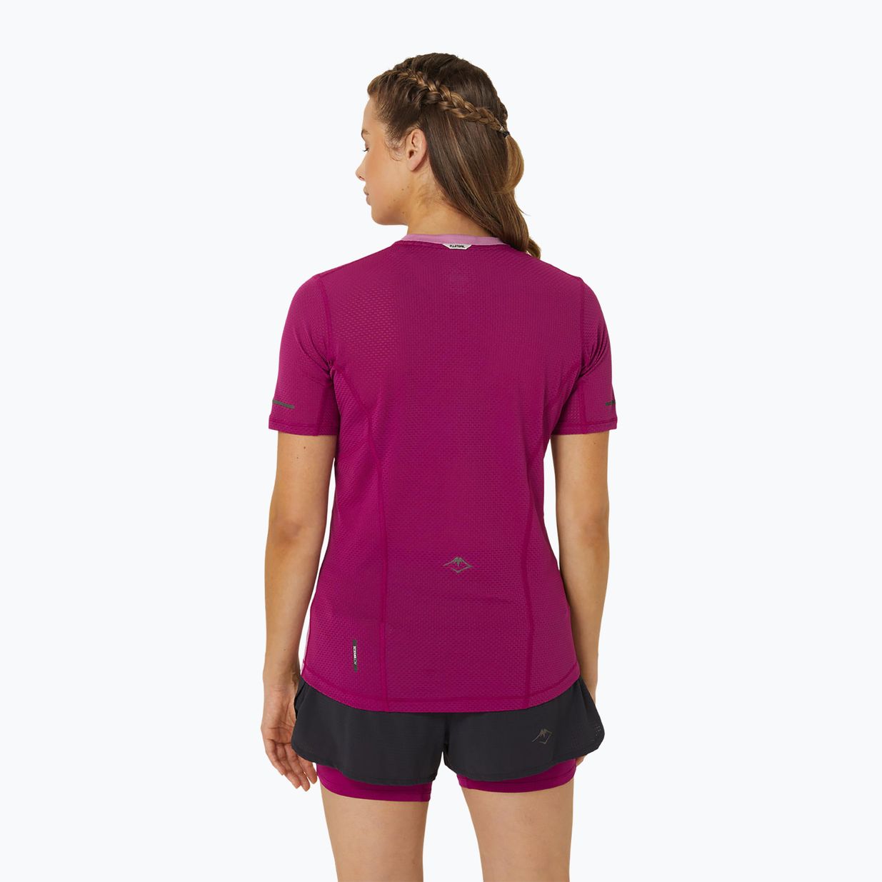 Tricou de alergat pentru femei ASICS Fuijtrail soft berry/blackberry 3