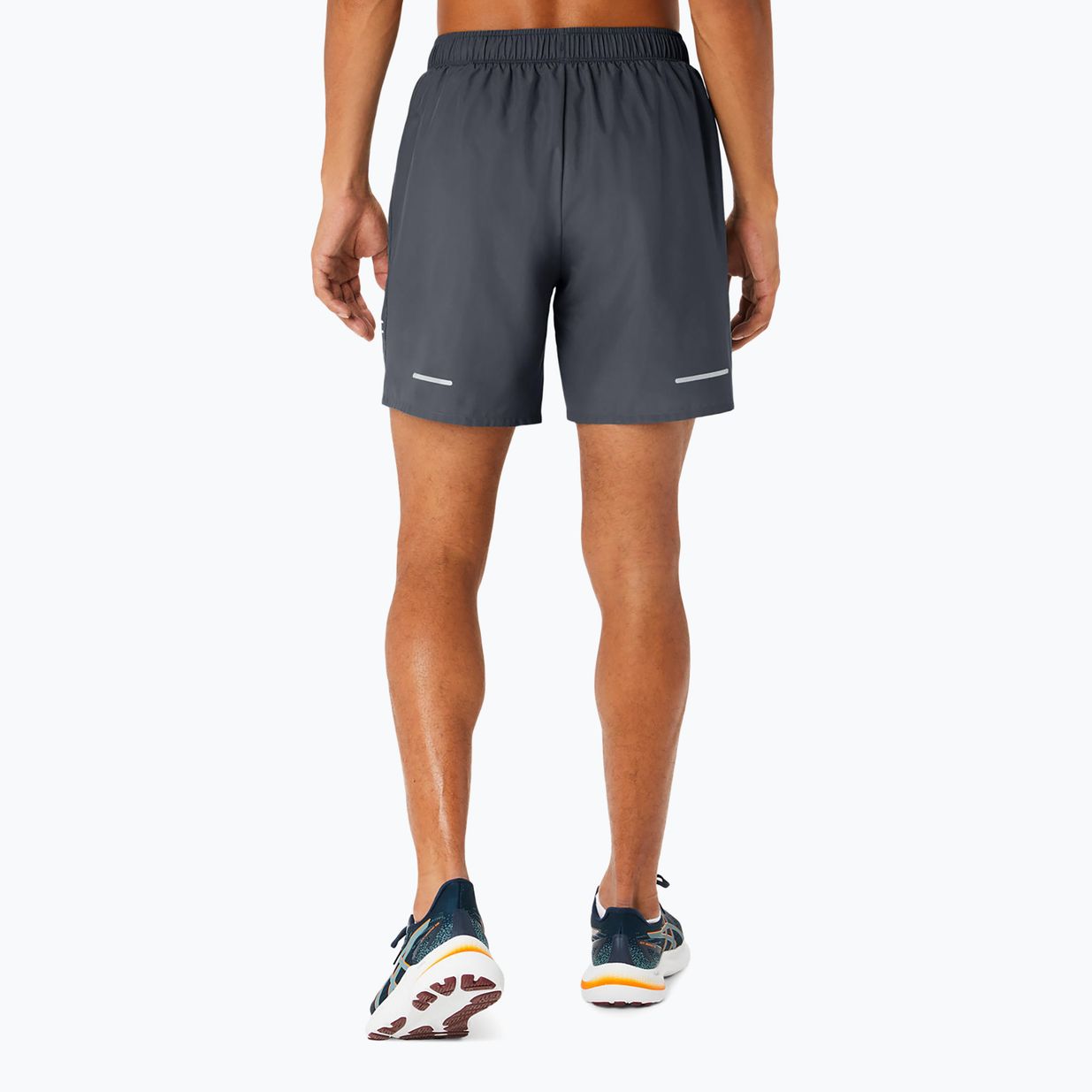 Pantaloni scurți de alergare pentru bărbați ASICS Icon performance carrier grey / safety yellow 3