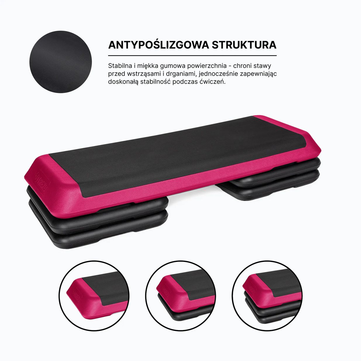 Step pentru aerobicTREXO Aerobic AS01 negru/roz 4