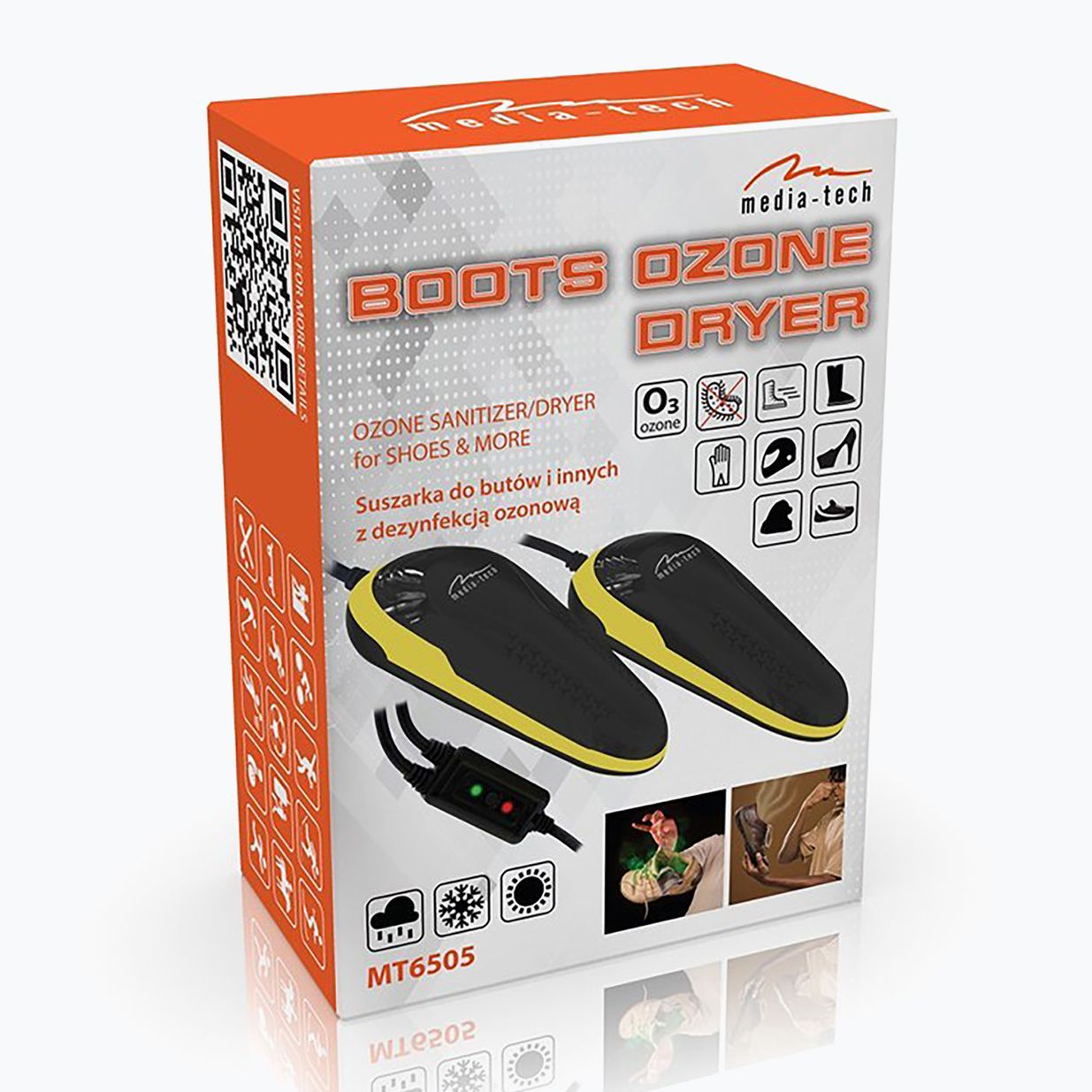 Uscător Media-Tech Boots Ozone Dryer negru/galben 6