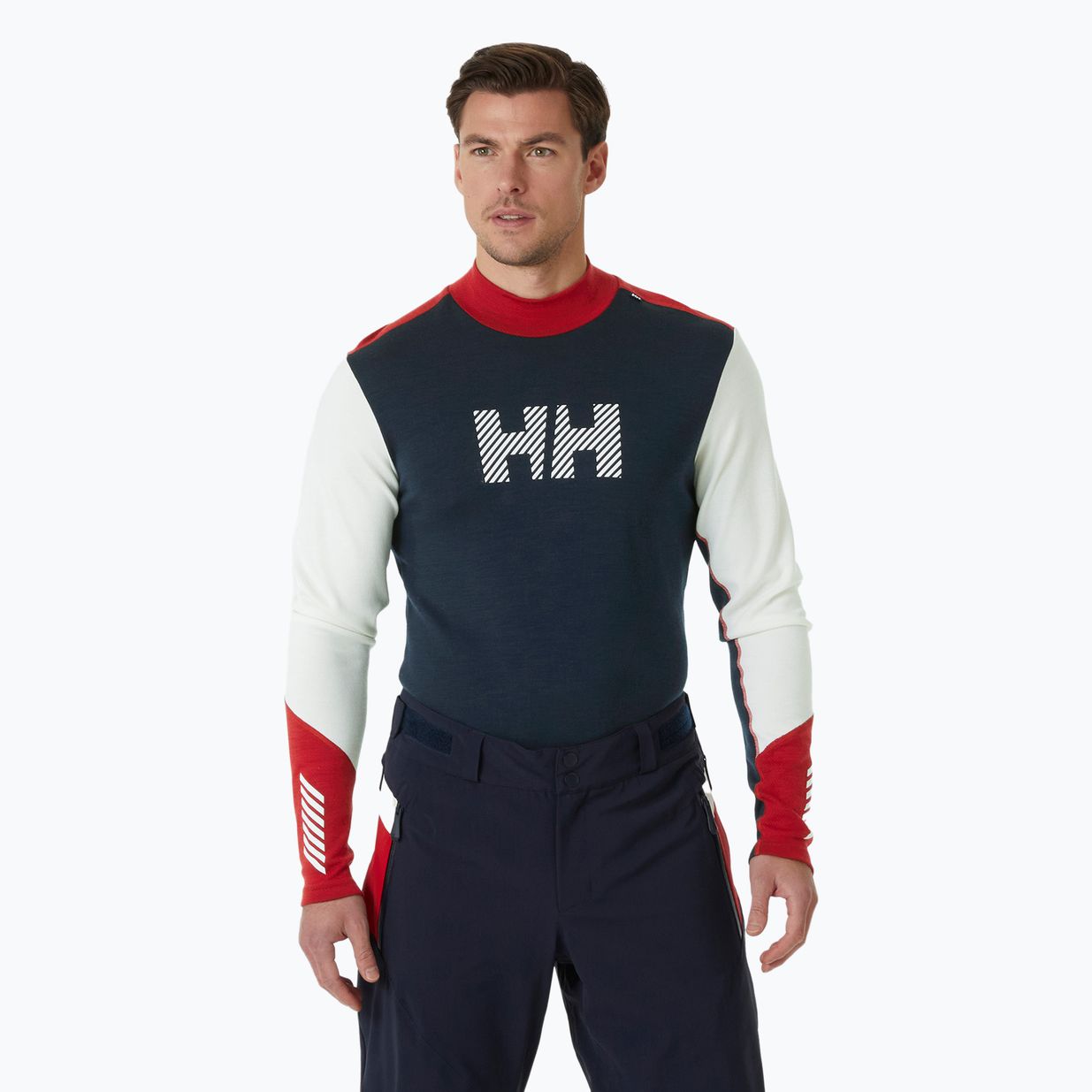 Bluză termoactivă pentru bărbați Helly Hansen Lifa Merino Midw Logo off white 3