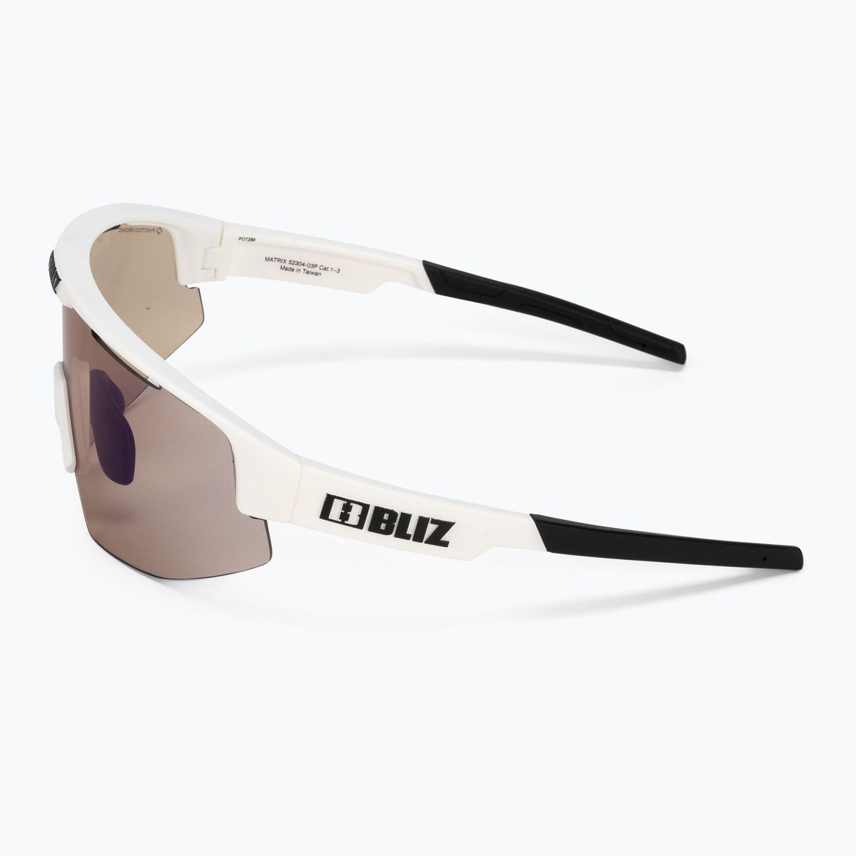 Ochelari de ciclism Bliz Matrix Nano Optics Photochromic S1-S3 mat alb / maro albastru multi 52304-03P 4